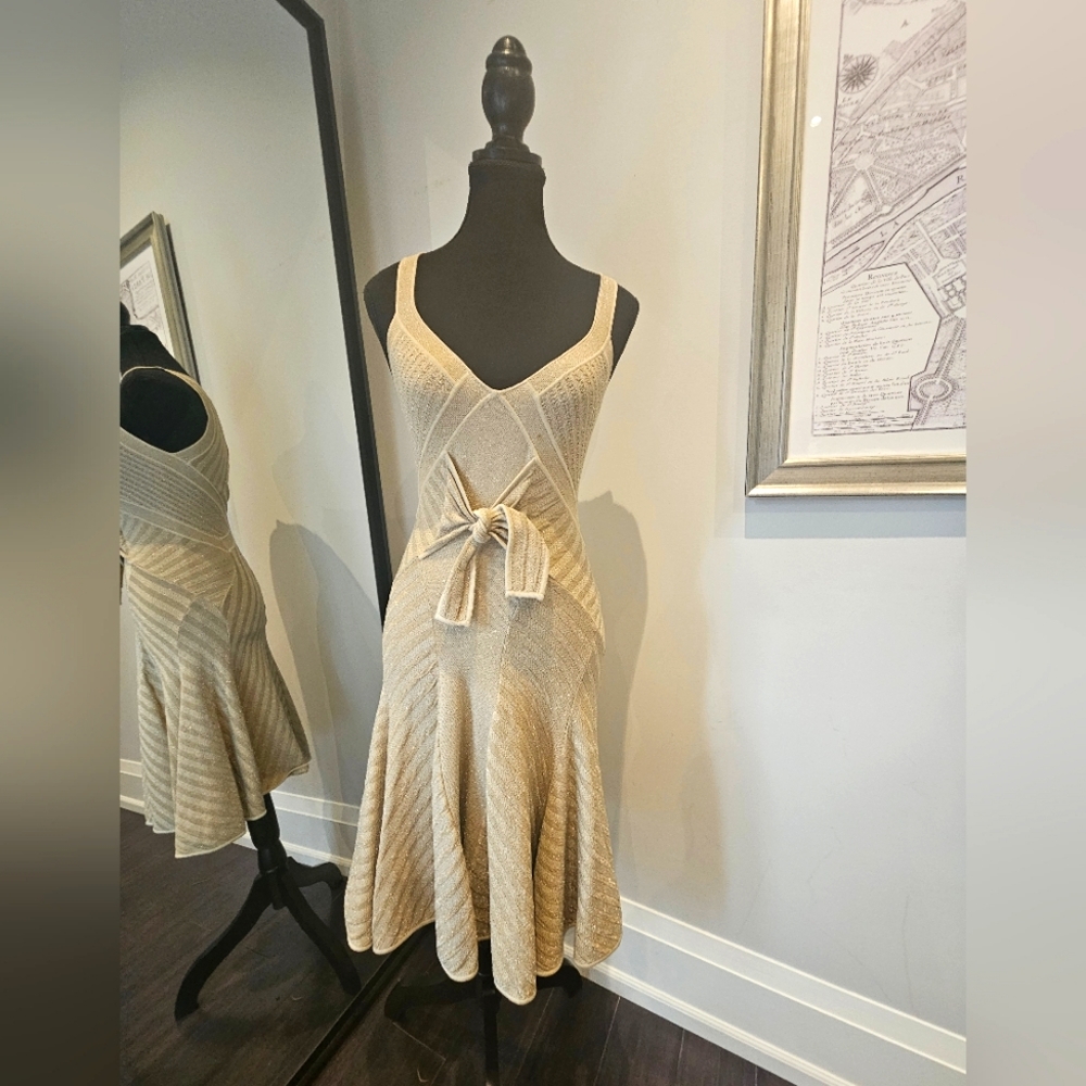Zac Posen Gold Cocktail Dress